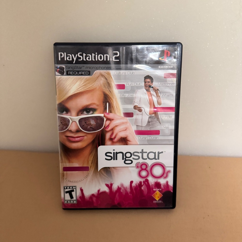 PlayStation 2 Singstar 80s Game with‎ Disc and Case